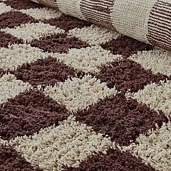 Rund matta - Elsey Natural Cotton Shaggy (beige/brun)