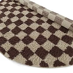 Rund matta - Elsey Natural Cotton Shaggy (beige/brun)