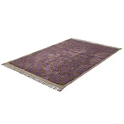 Ryamattor - Elsey Natural Cotton Shaggy (brun/lila)