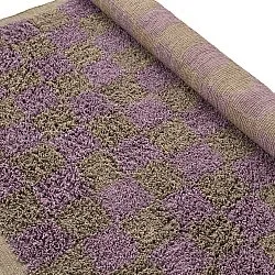 Ryamattor - Elsey Natural Cotton Shaggy (brun/lila)