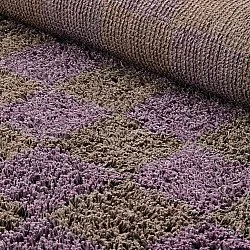 Ryamattor - Elsey Natural Cotton Shaggy (brun/lila)