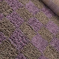 Ryamattor - Elsey Natural Cotton Shaggy (brun/lila)