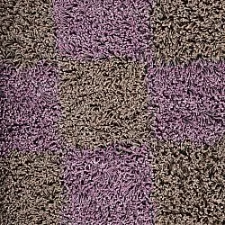 Ryamattor - Elsey Natural Cotton Shaggy (brun/lila)