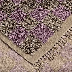 Ryamattor - Elsey Natural Cotton Shaggy (brun/lila)
