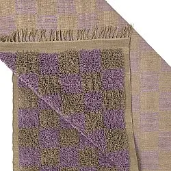 Ryamattor - Elsey Natural Cotton Shaggy (brun/lila)