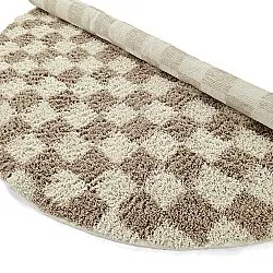 Rund matta - Elsey Natural Cotton Shaggy (cream/sand)