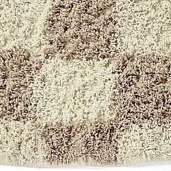 Rund matta - Elsey Natural Cotton Shaggy (cream/sand)