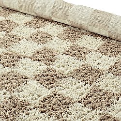 Rund matta - Elsey Natural Cotton Shaggy (cream/sand)