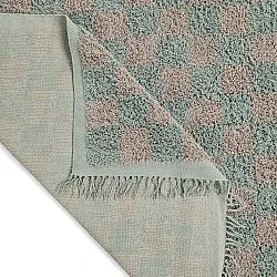 Ryamattor - Elsey Natural Cotton Shaggy (grå/rosa)