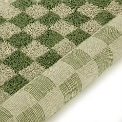 Ryamattor - Elsey Natural Cotton Shaggy (grön/beige)