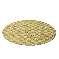 Rund matta - Elsey Natural Cotton Shaggy (gul/beige)