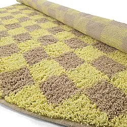 Rund matta - Elsey Natural Cotton Shaggy (gul/beige)