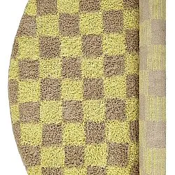 Rund matta - Elsey Natural Cotton Shaggy (gul/beige)
