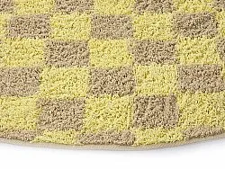 Rund matta - Elsey Natural Cotton Shaggy (gul/beige)