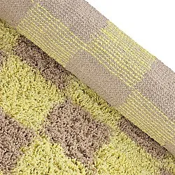 Rund matta - Elsey Natural Cotton Shaggy (gul/beige)