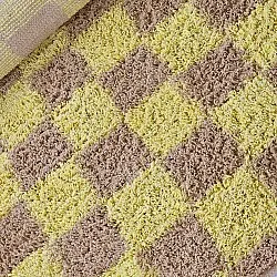 Rund matta - Elsey Natural Cotton Shaggy (gul/beige)