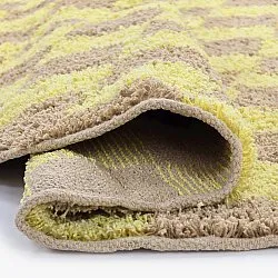 Rund matta - Elsey Natural Cotton Shaggy (gul/beige)