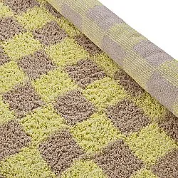 Rund matta - Elsey Natural Cotton Shaggy (gul/beige)