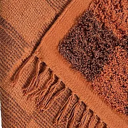 Ryamattor - Elsey Natural Cotton Shaggy (orange/röd)