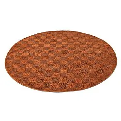 Rund matta - Elsey Natural Cotton Shaggy (orange/röd)