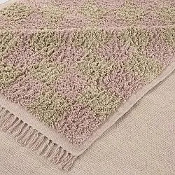 Ryamattor - Elsey Natural Cotton Shaggy (rosa/orange)