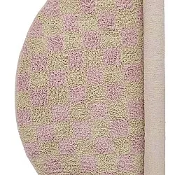 Rund matta - Elsey Natural Cotton Shaggy (rosa/orange)