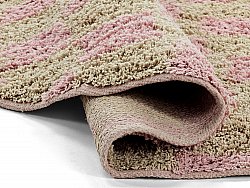 Rund matta - Elsey Natural Cotton Shaggy (rosa/orange)