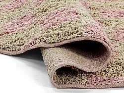 Rund matta - Elsey Natural Cotton Shaggy (rosa/orange)