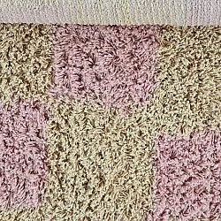 Rund matta - Elsey Natural Cotton Shaggy (rosa/orange)