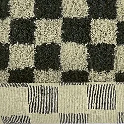 Ryamattor - Elsey Natural Cotton Shaggy (svart/beige)