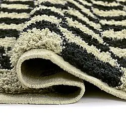 Ryamattor - Elsey Natural Cotton Shaggy (svart/beige)