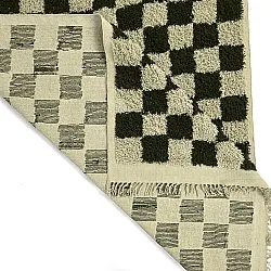 Ryamattor - Elsey Natural Cotton Shaggy (svart/beige)