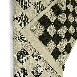 Ryamattor - Elsey Natural Cotton Shaggy (svart/beige)