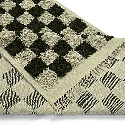 Ryamattor - Elsey Natural Cotton Shaggy (svart/beige)