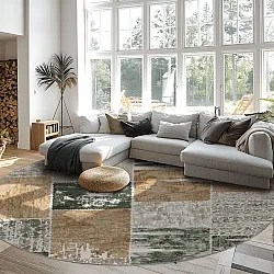 Rund matta - Ephesus (grön)