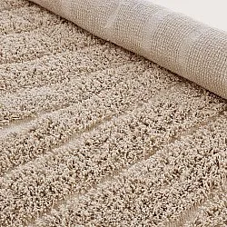 Rund matta - Farley Natural Cotton Shaggy (beige)