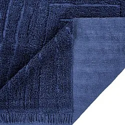 Ryamattor - Farley Natural Cotton Shaggy (blå)