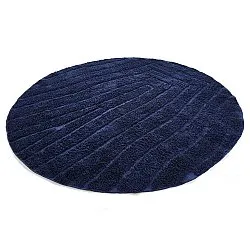 Rund matta - Farley Natural Cotton Shaggy (blå)