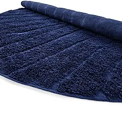 Rund matta - Farley Natural Cotton Shaggy (blå)
