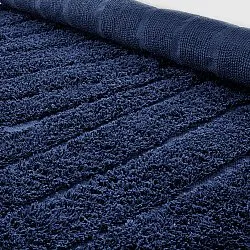 Rund matta - Farley Natural Cotton Shaggy (blå)
