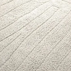 Rund matta - Farley Natural Cotton Shaggy (offwhite)