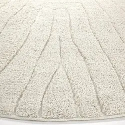 Rund matta - Farley Natural Cotton Shaggy (offwhite)