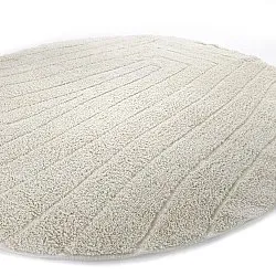 Rund matta - Farley Natural Cotton Shaggy (offwhite)