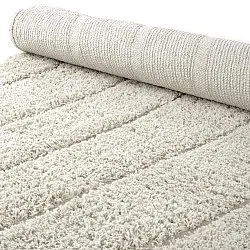 Rund matta - Farley Natural Cotton Shaggy (offwhite)
