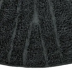 Rund matta - Farley Natural Cotton Shaggy (svart)