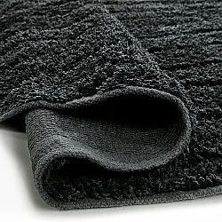 Rund matta - Farley Natural Cotton Shaggy (svart)