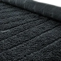 Rund matta - Farley Natural Cotton Shaggy (svart)