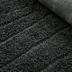 Rund matta - Farley Natural Cotton Shaggy (svart)