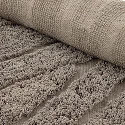 Rund matta - Farley Natural Cotton Shaggy (taupe)