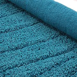 Rund matta - Farley Natural Cotton Shaggy (turkos)